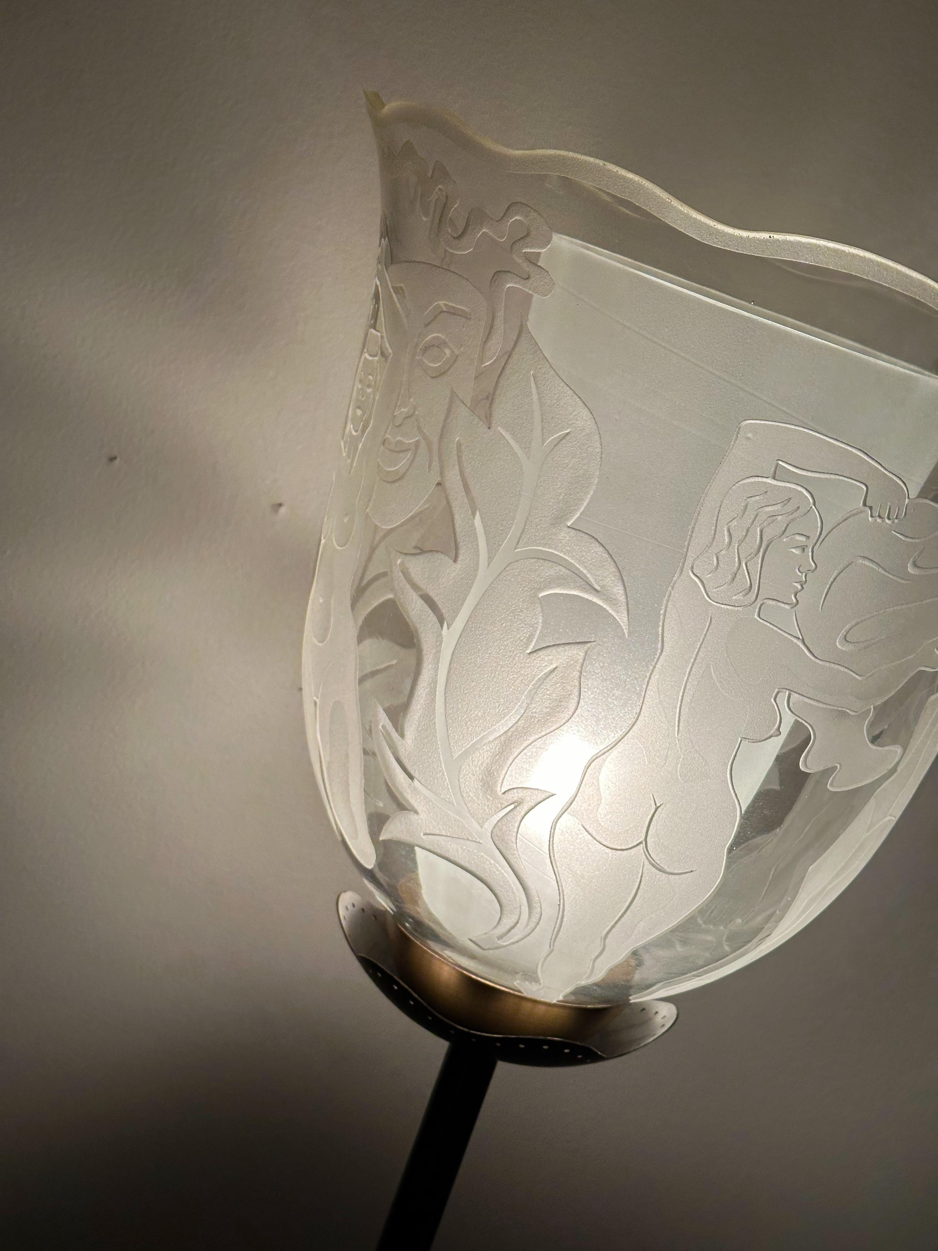Swedish Modern Floor Lamp by Bo Notini for Glössner. 1930s. For Sale 1