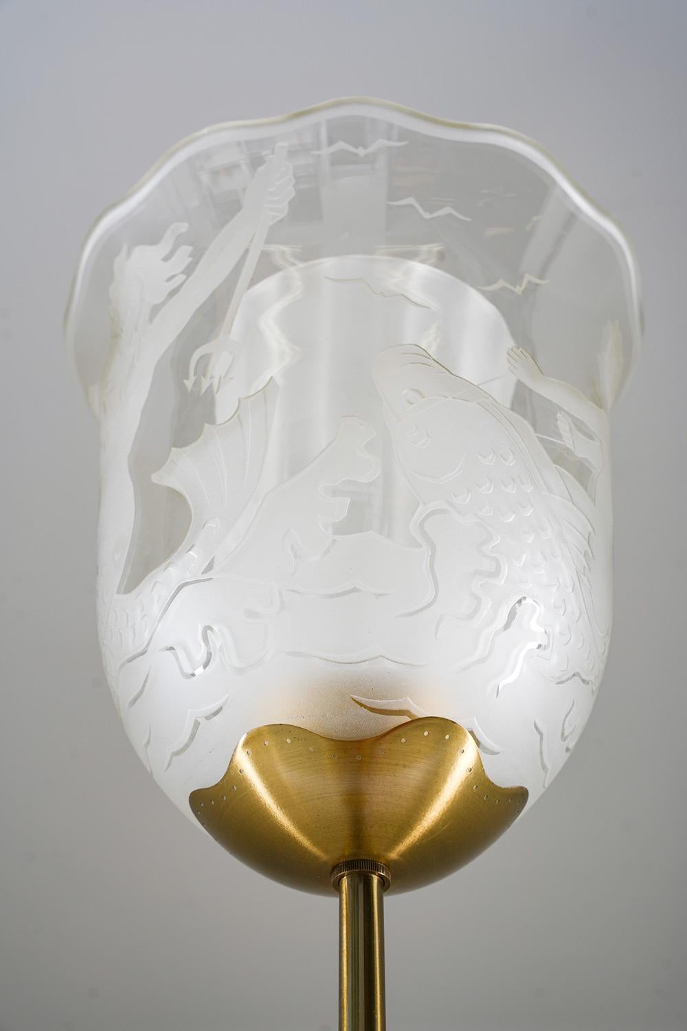 Swedish Modern Floor Lamp by Bo Notini for Glössner For Sale 1