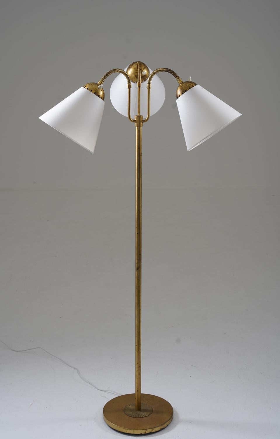Scandinavian Modern Swedish Modern Floor Lamp by Böhlmarks, 1940s
