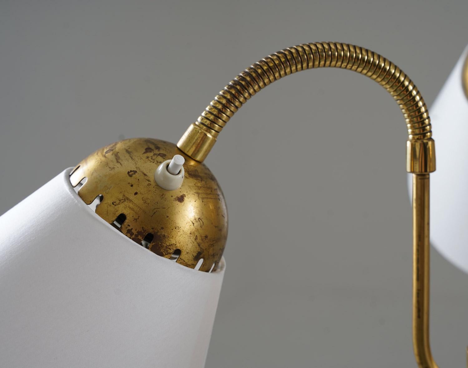 Brass Swedish Modern Floor Lamp by Böhlmarks, 1940s