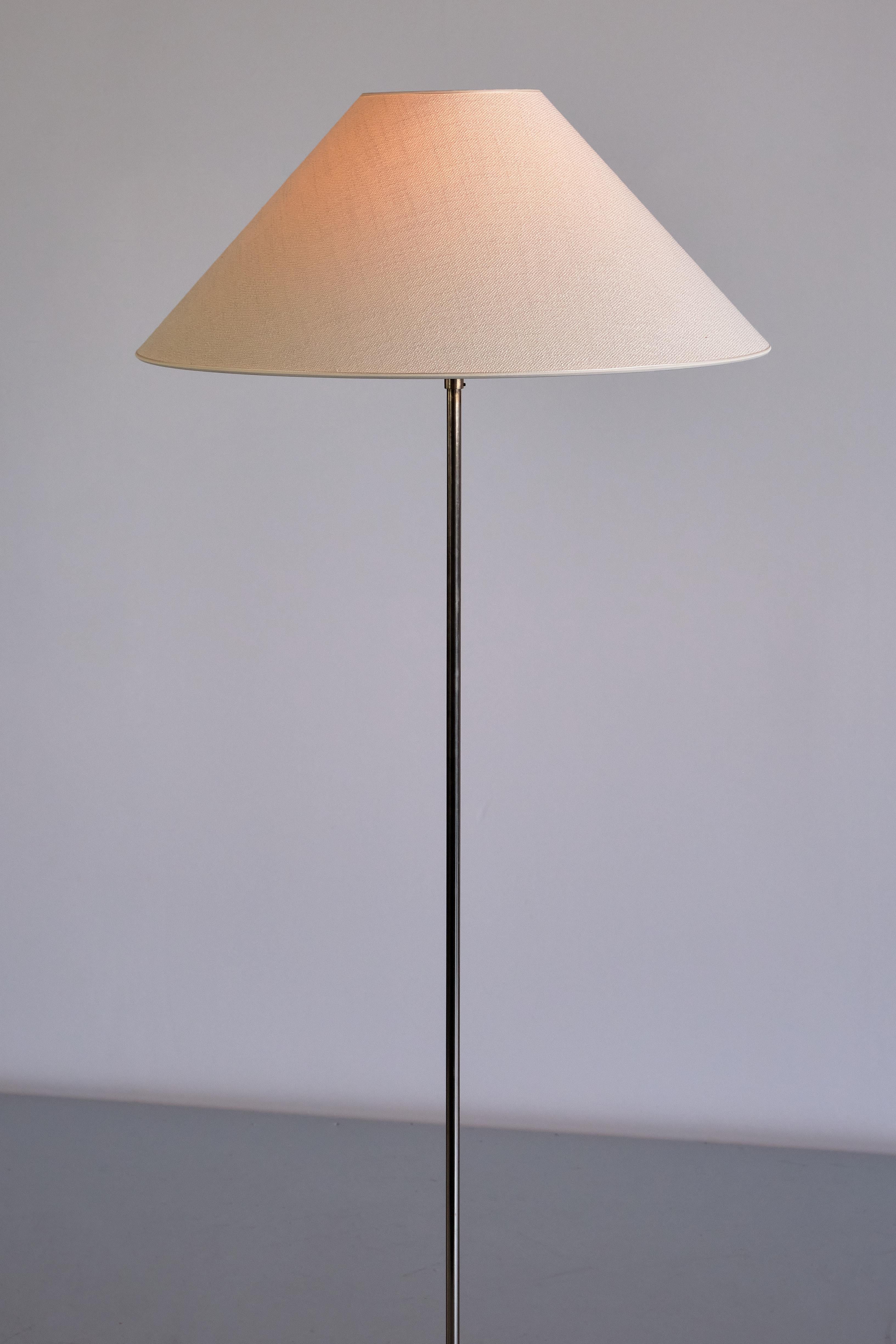 Swedish Modern Floor Lamp by Nybro Armaturfabrik in Wengé & Steel, Sweden, 1970s 2
