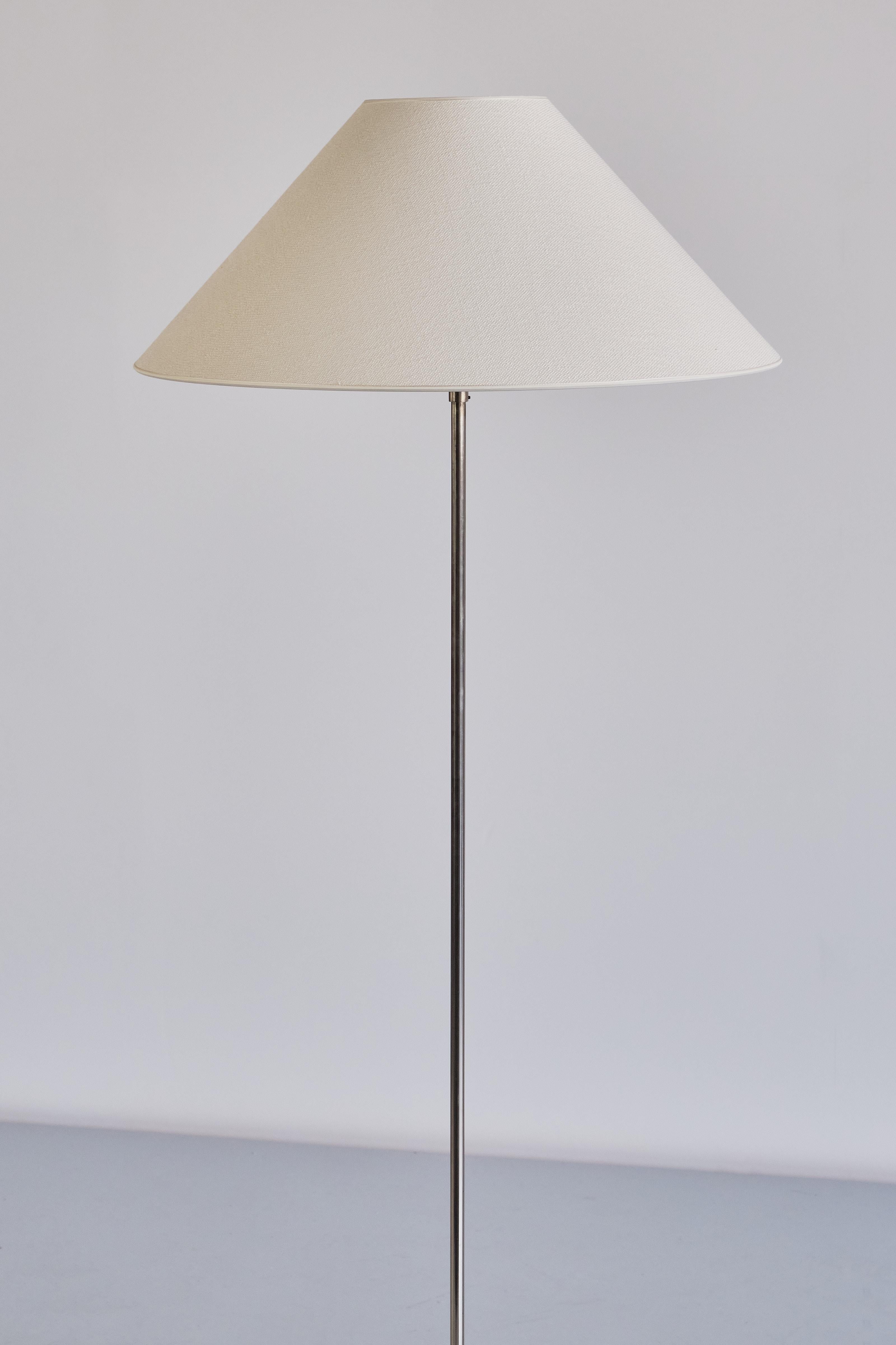 Swedish Modern Floor Lamp by Nybro Armaturfabrik in Wengé & Steel, Sweden, 1970s 4