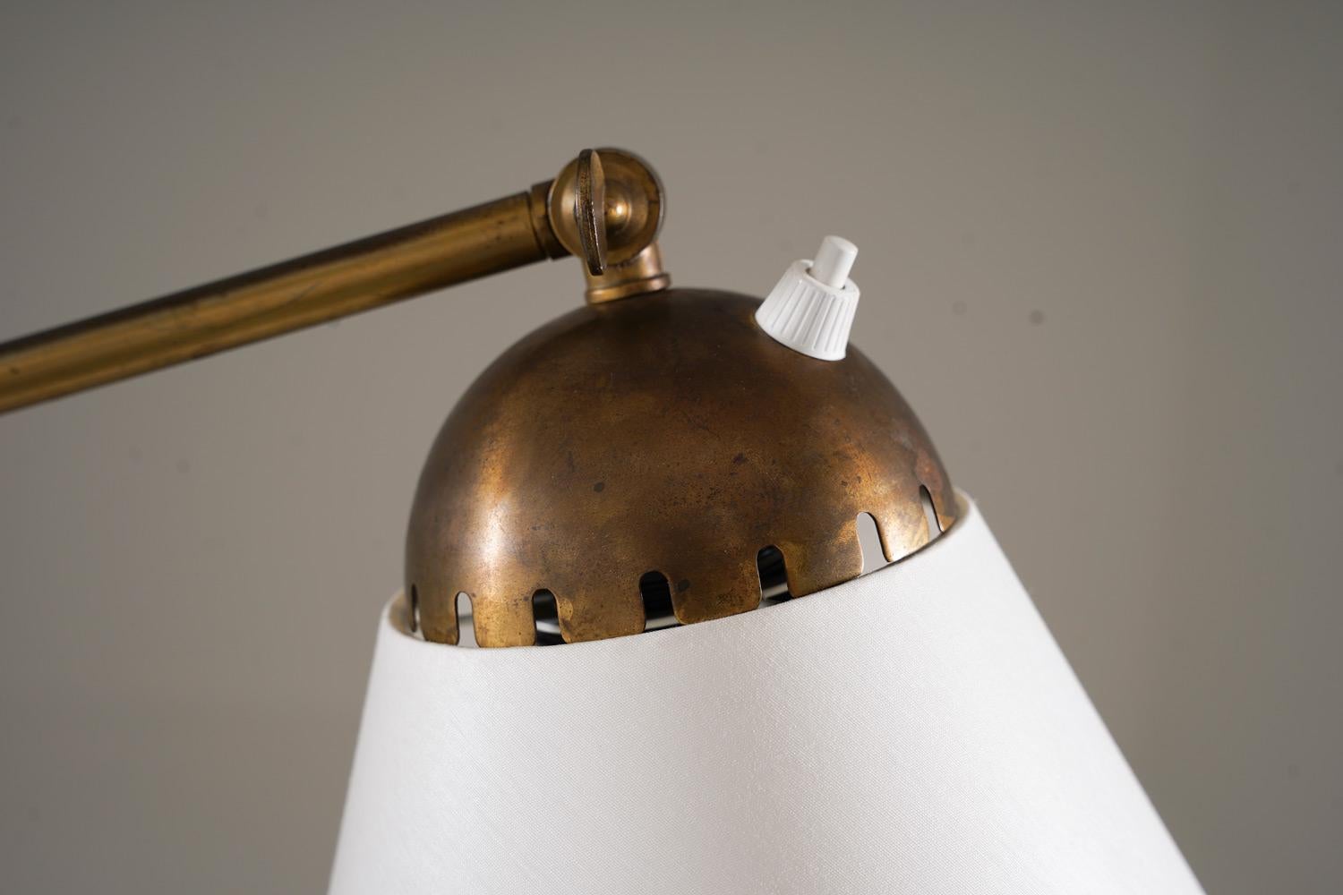 Swedish Modern Floor Lamp by Tor Wolfenstein In Good Condition For Sale In Karlstad, SE