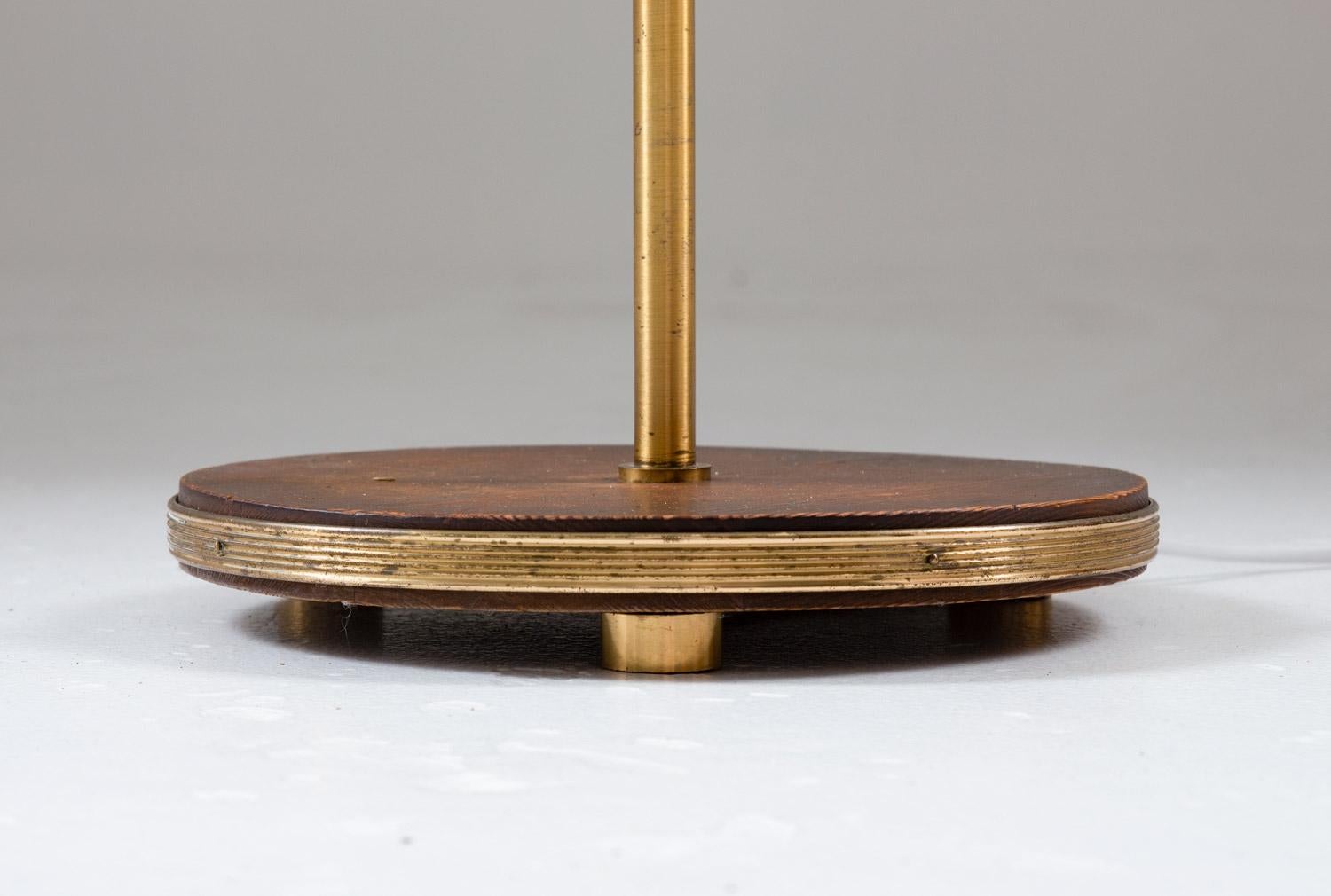 Swedish Modern Floor Lamp in Brass, 1940s 6