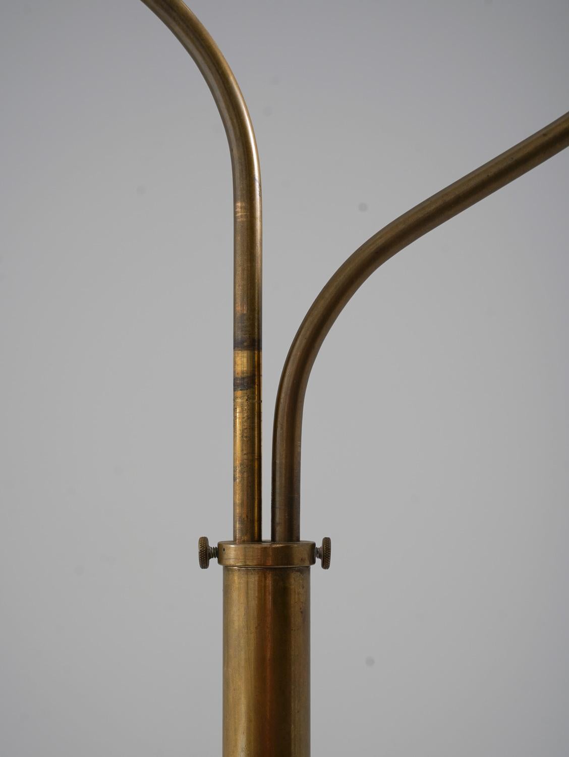 Swedish Modern Floor Lamp in Brass, 1940s In Good Condition In Karlstad, SE