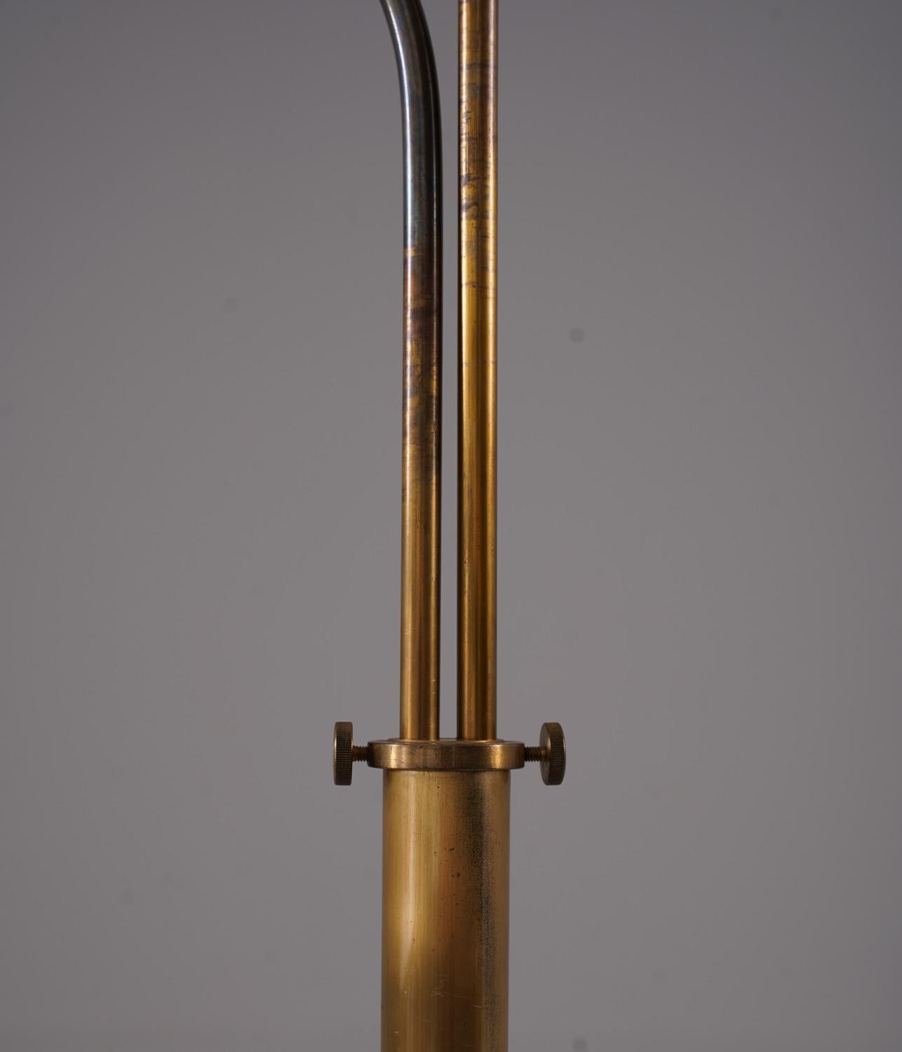Swedish Modern Floor Lamp in Brass, 1940s 1