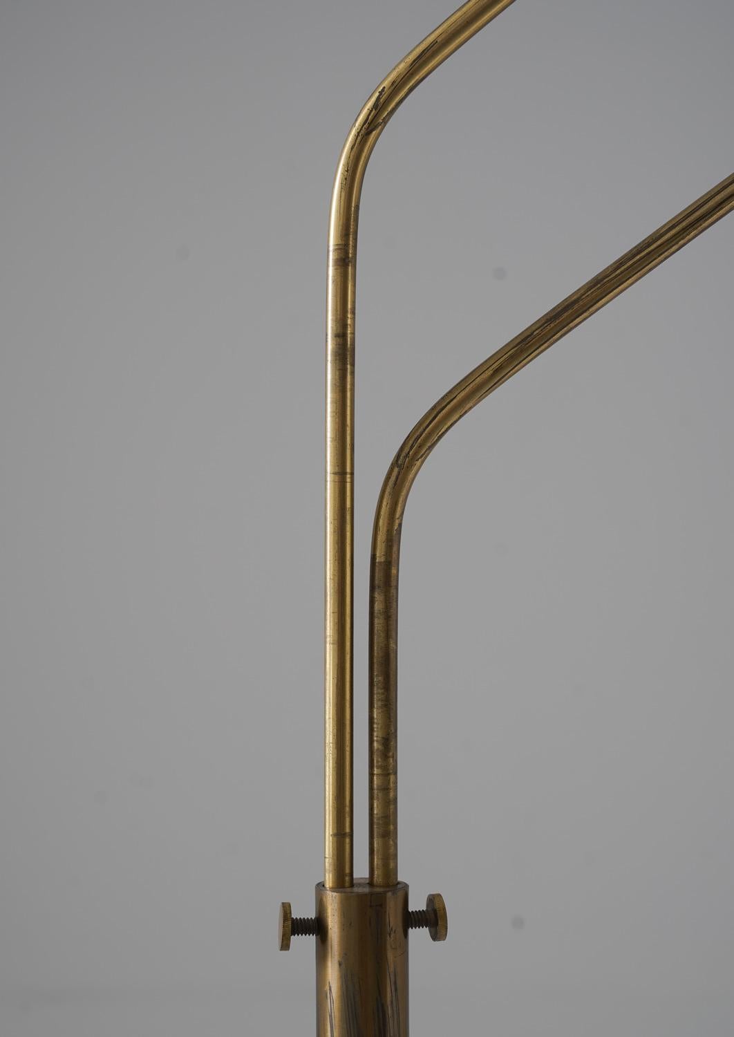 Swedish Modern Floor Lamp in Brass, 1940s 1