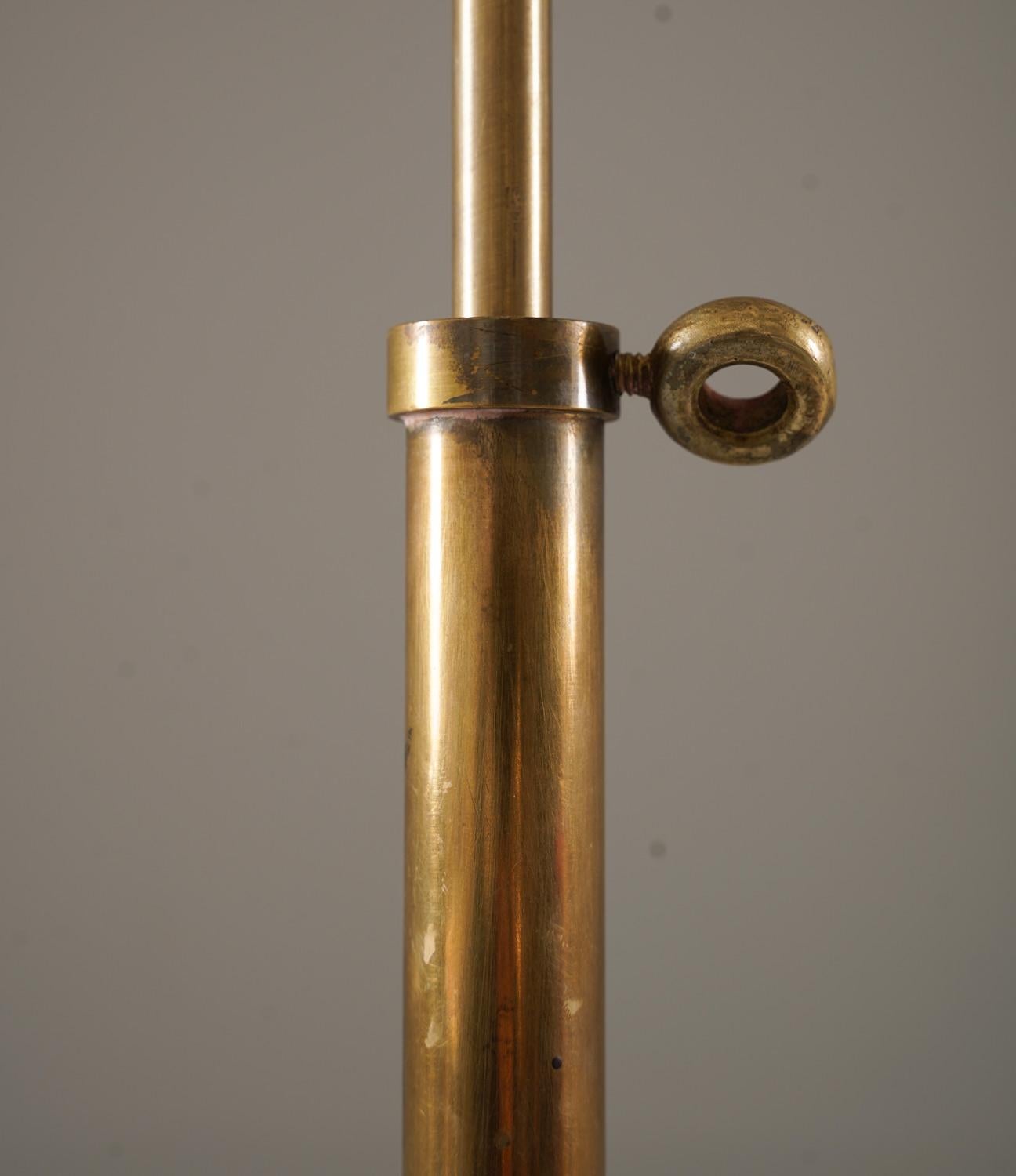Swedish Modern Floor Lamp in Brass, 1940s For Sale 1