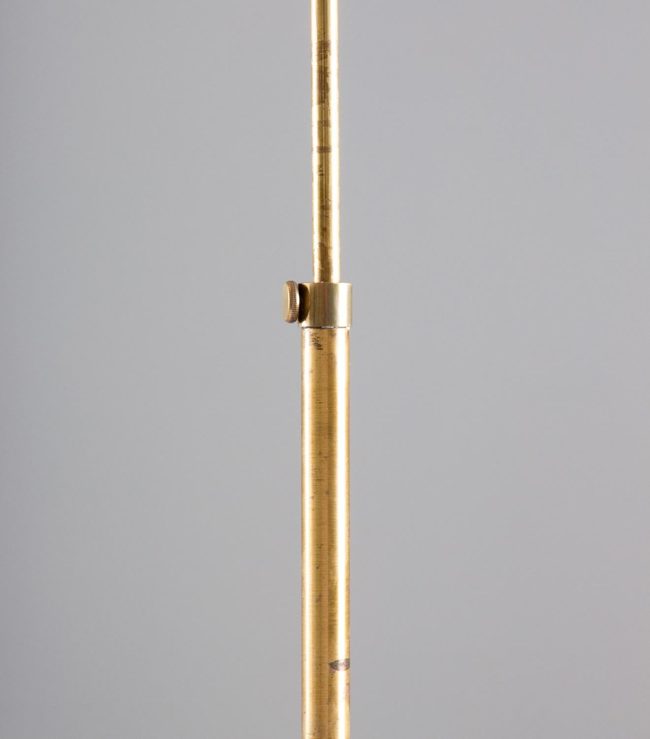 Swedish Modern Floor Lamp in Brass, 1940s 4