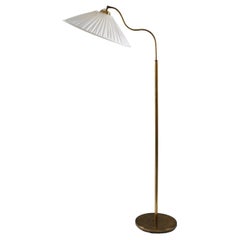 Swedish Modern Floor Lamp in Brass, 1940s