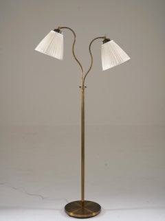 Lampadaire moderne suédois en laiton, par Corona, années 1940