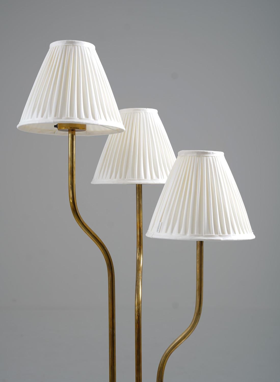 Mid-Century Modern Swedish Modern Floor Lamp in Brass
