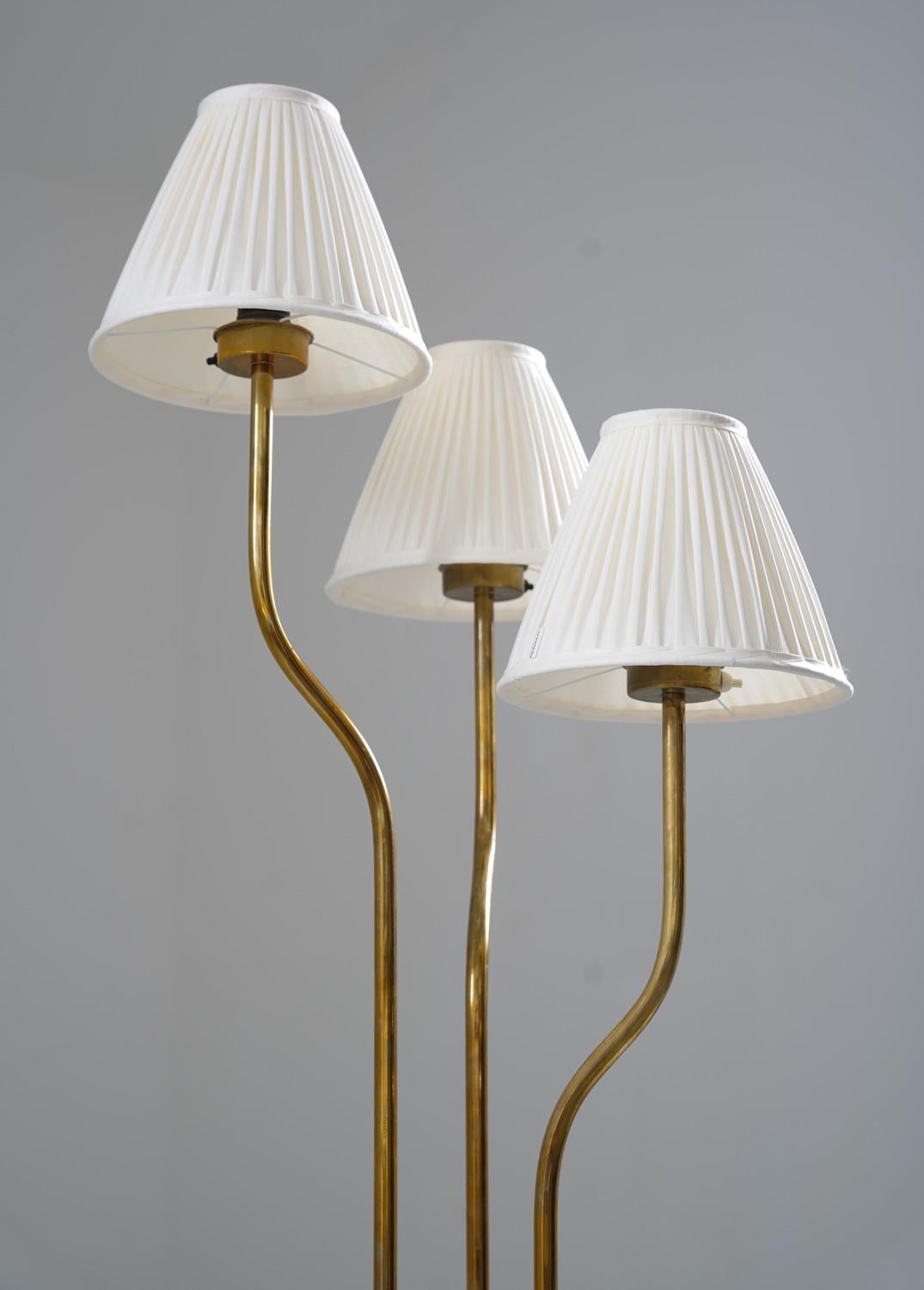20th Century Swedish Modern Floor Lamp in Brass