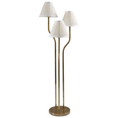 Vintage Swedish Modern Floor Lamp in Brass