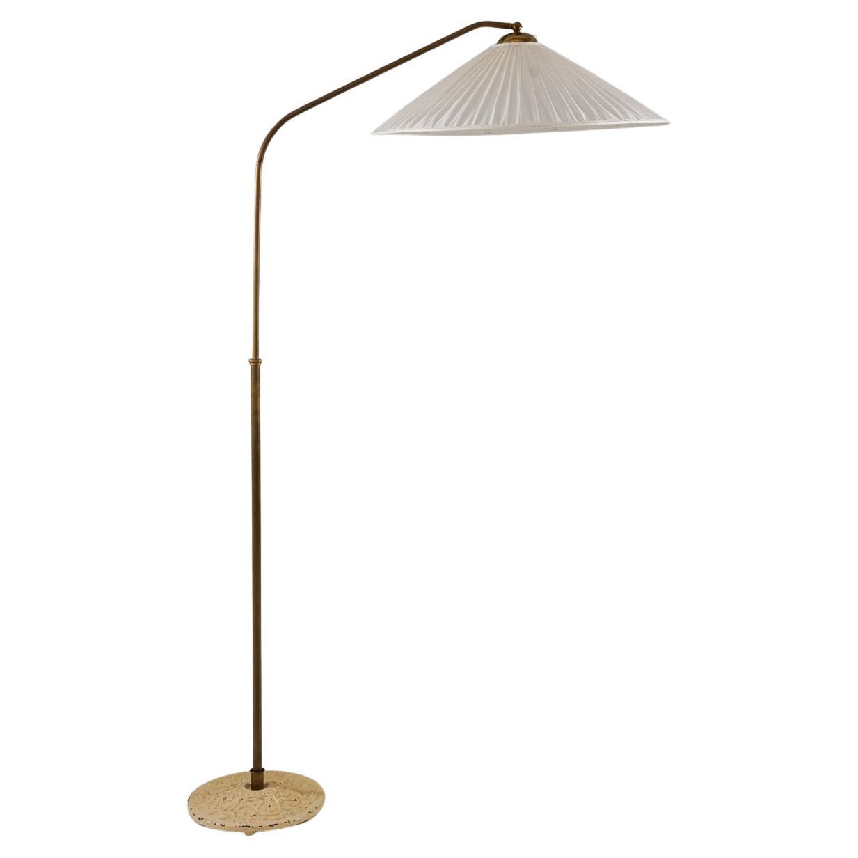 Swedish Modern Floor Lamp in Brass