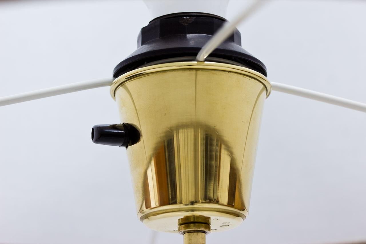 Swedish Modern Floor Lamp in Brass, Rope & Fabric, 1940s 2