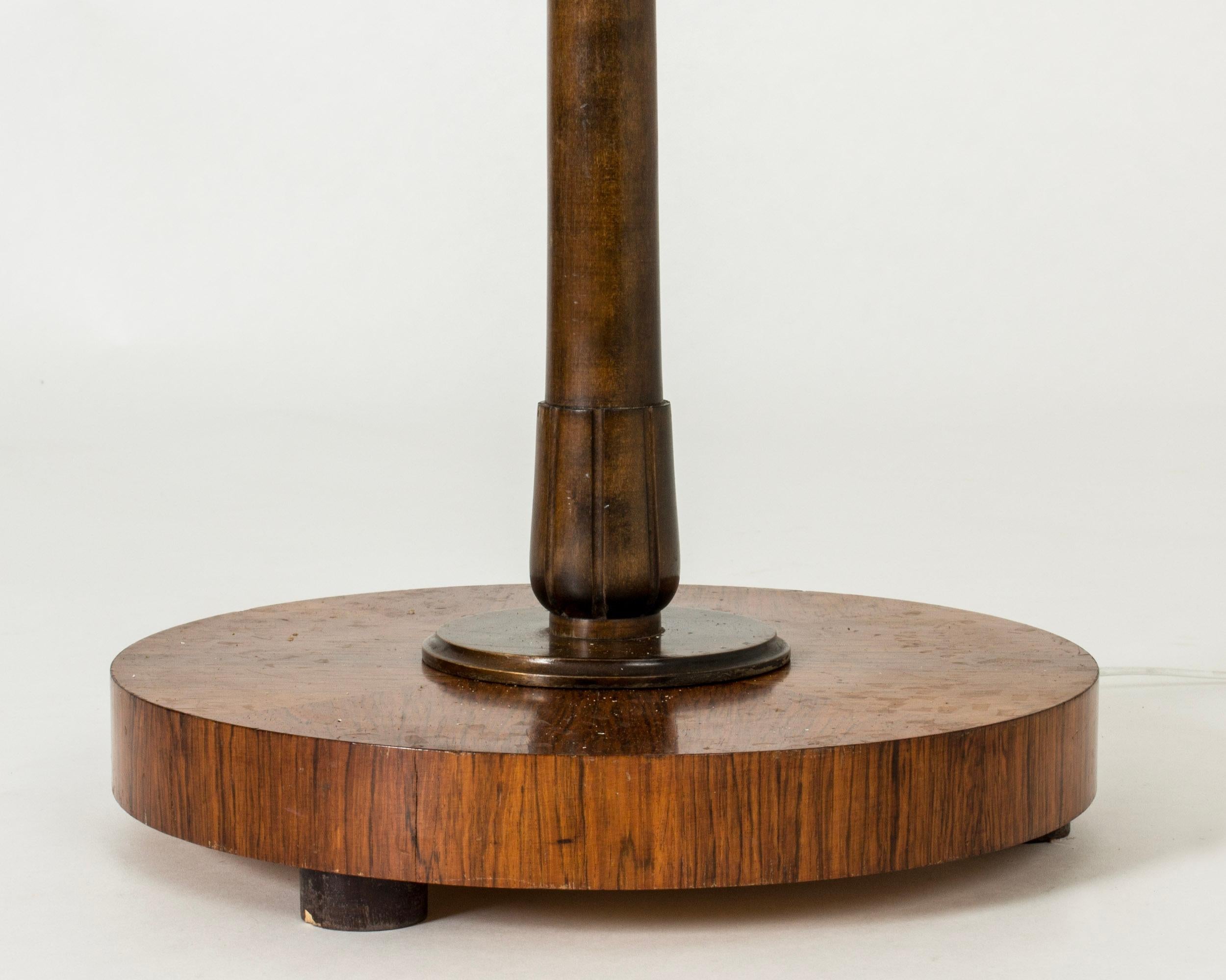 Swedish Modern floor lamp with inlays, Mjölby Intarsia, Sweden, 1930s For Sale 3