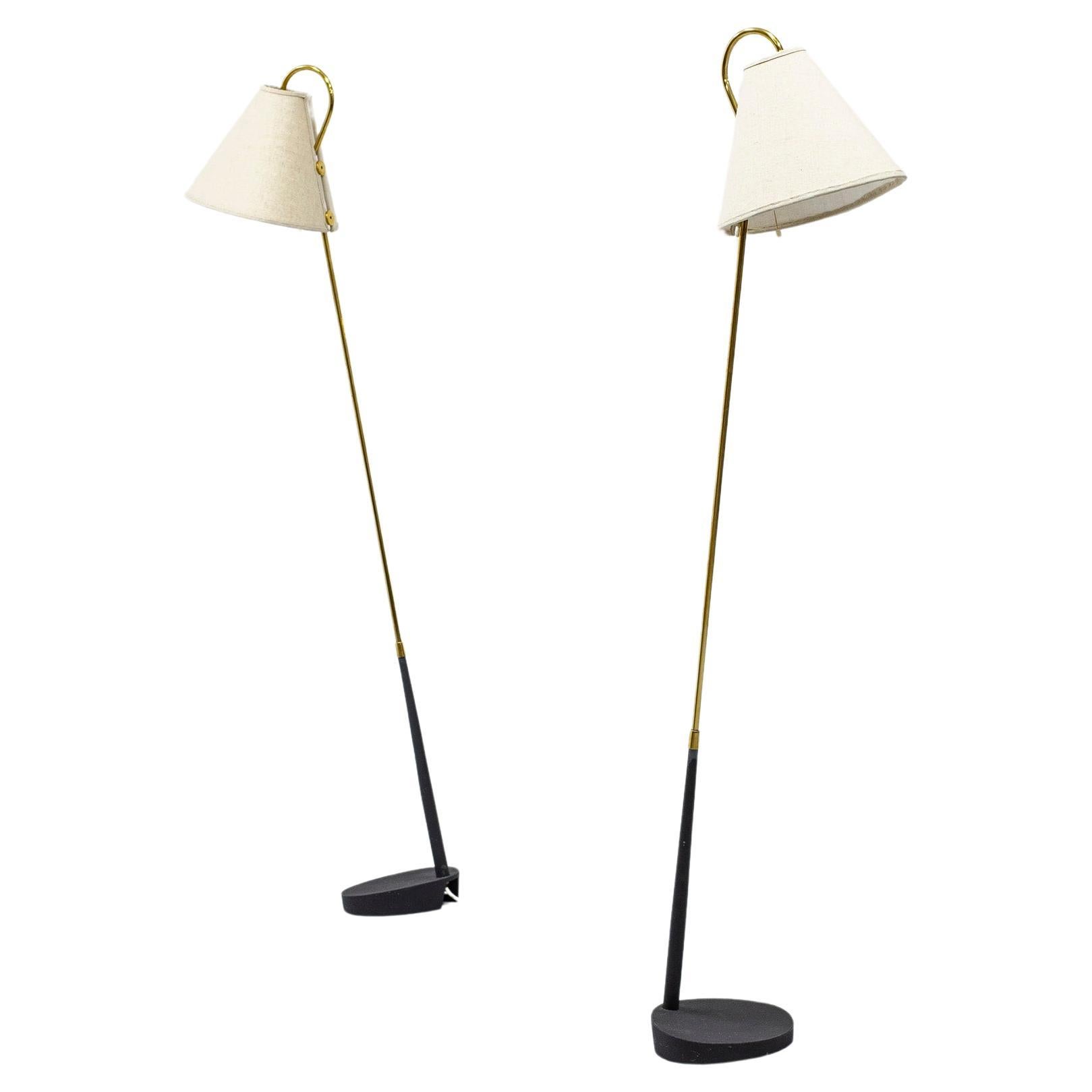 Swedish modern floor lamps by ASEA belysning by Bo Råman, Sweden, 1950s