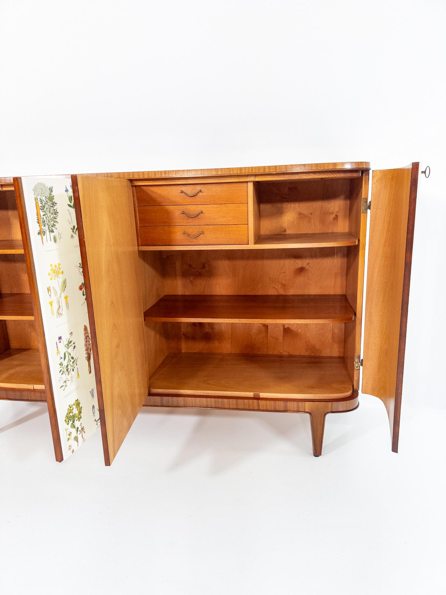 Swedish Modern “Flora” Sideboard, 1940s For Sale 4