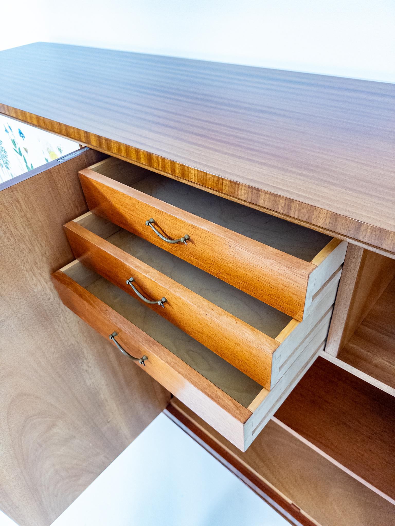 Swedish Modern “Flora” Sideboard, 1940s For Sale 6