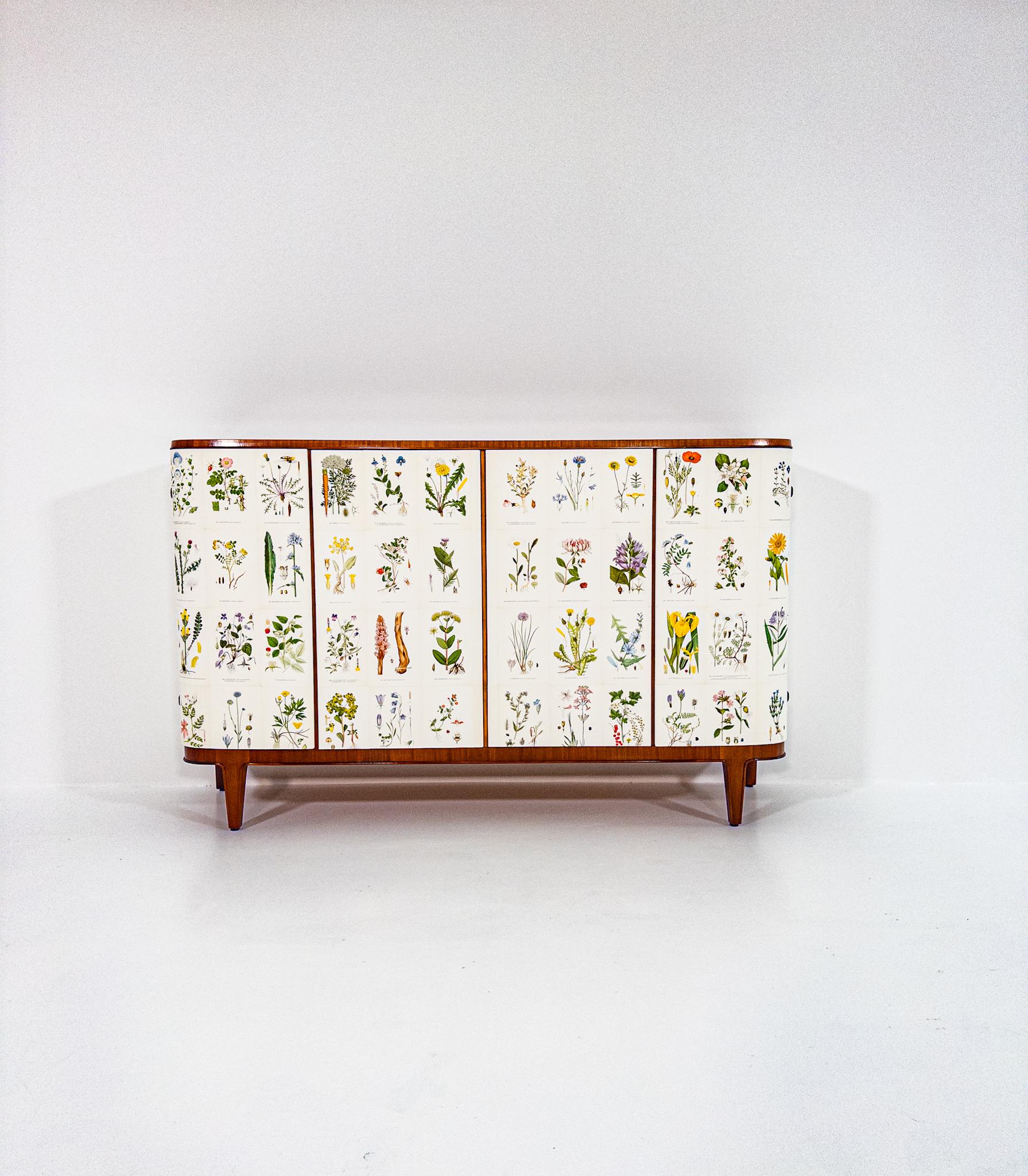 Scandinavian Modern Swedish Modern “Flora” Sideboard, 1940s For Sale
