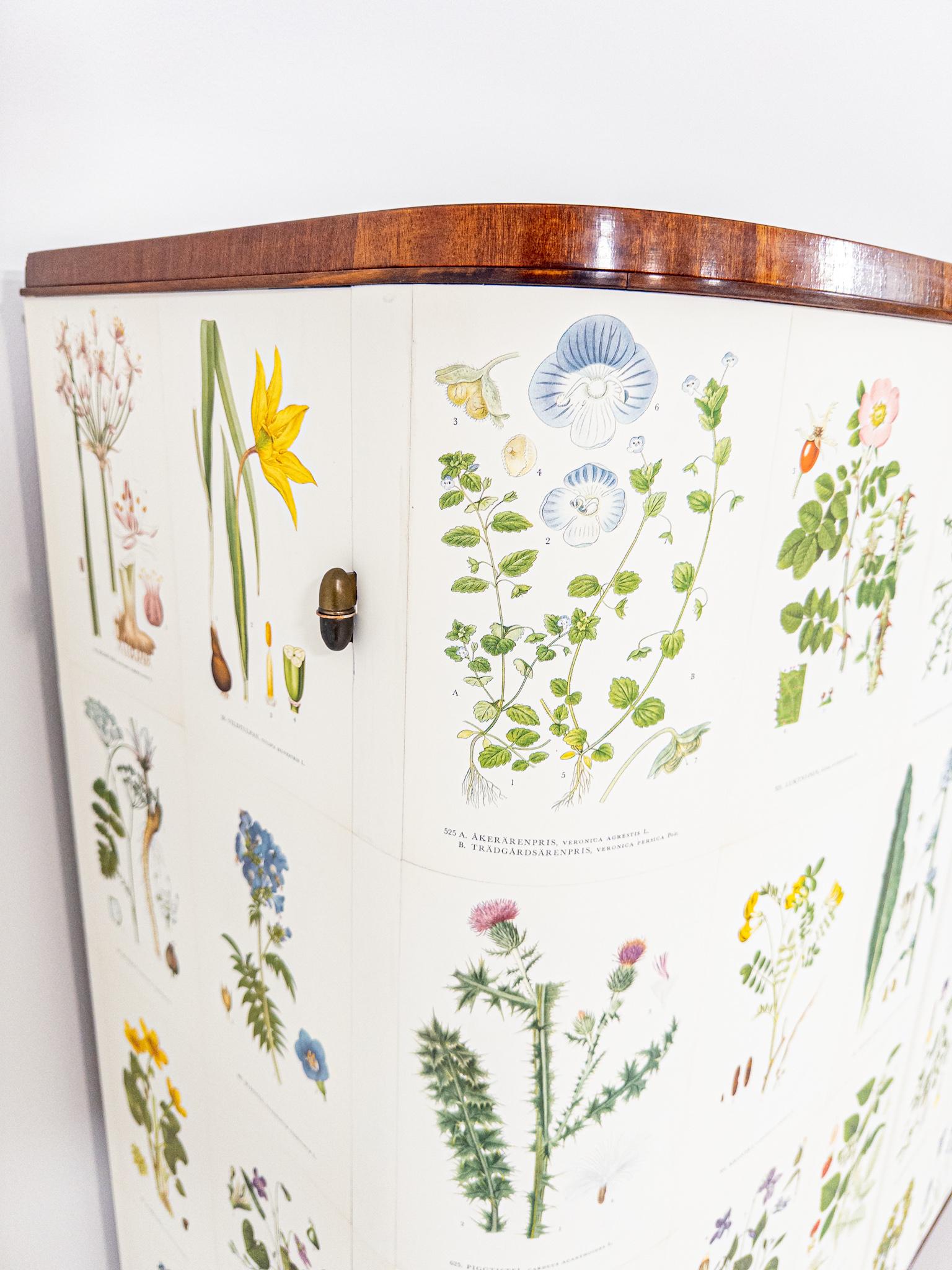 Swedish Modern “Flora” Sideboard, 1940s For Sale 1