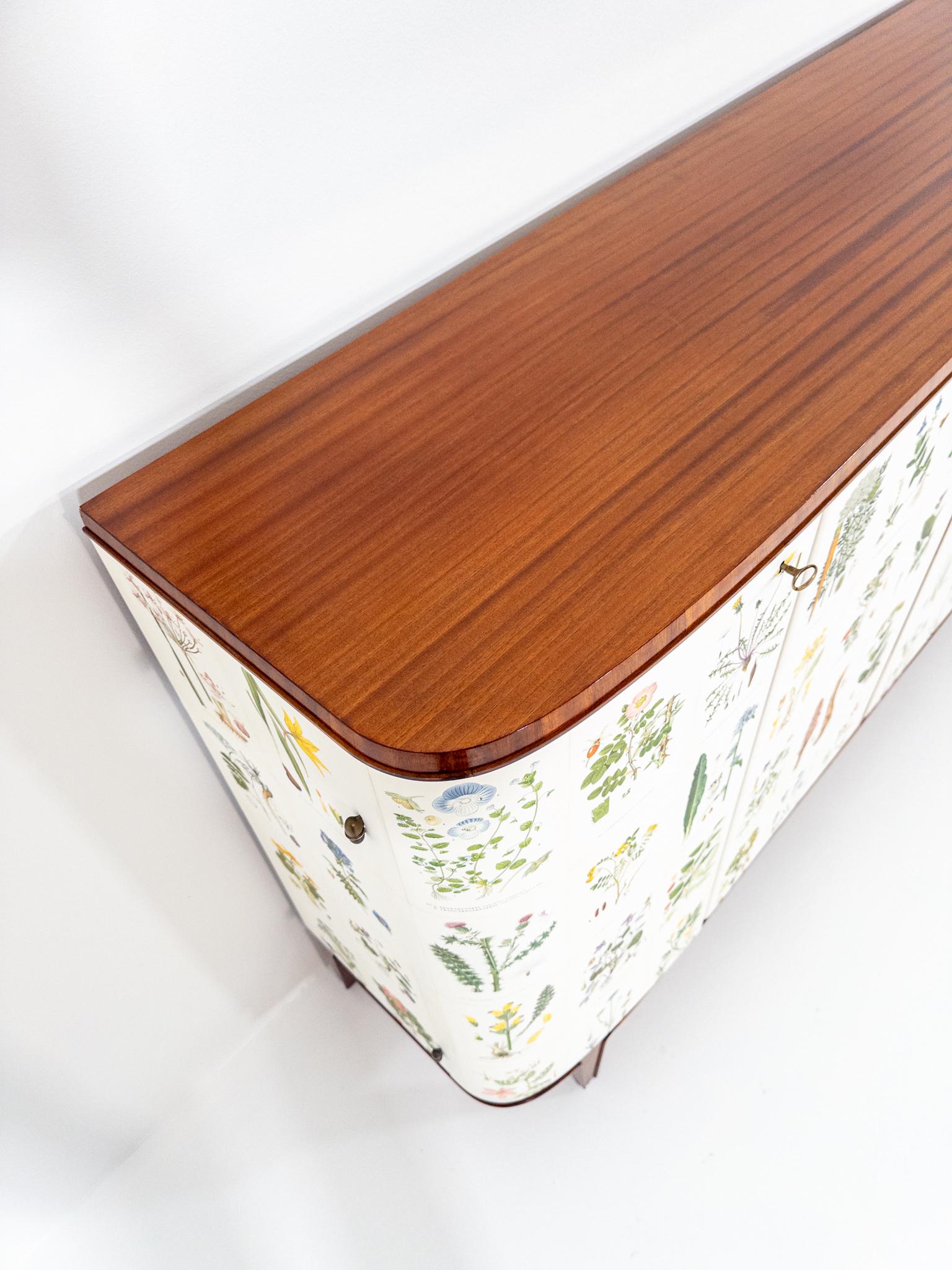 Swedish Modern “Flora” Sideboard, 1940s For Sale 2