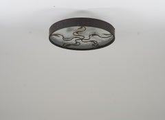 Swedish Modern Flush Mount in Metal Glass