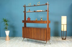 Swedish Modern Free-Standing Bookshelf Unit