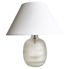 Scandinavian Modern "Frosted" Table Lamp from Kosta, Sweden, ca 1930-1940s