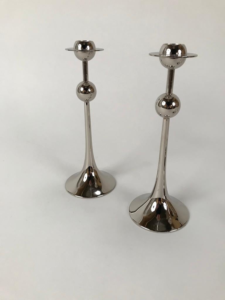 Swedish Modern Gense Saturnus Candleholders by Kjell Engman In Excellent Condition For Sale In Stamford, CT