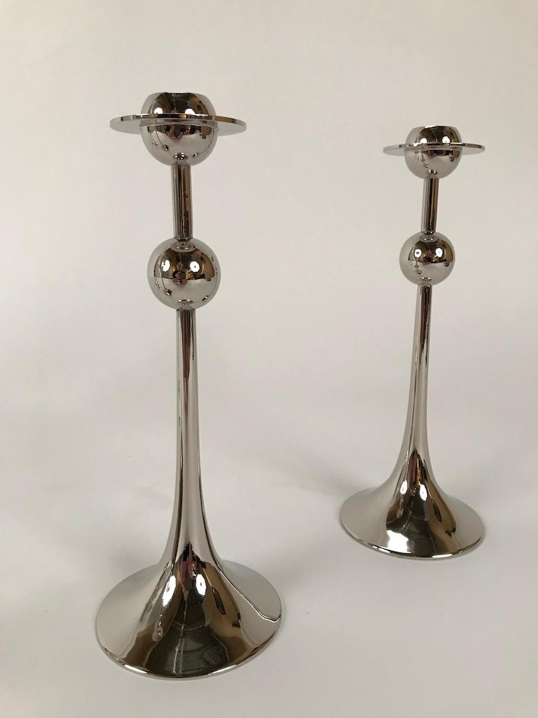 Swedish Modern Gense Saturnus Candleholders by Kjell Engman For Sale 1