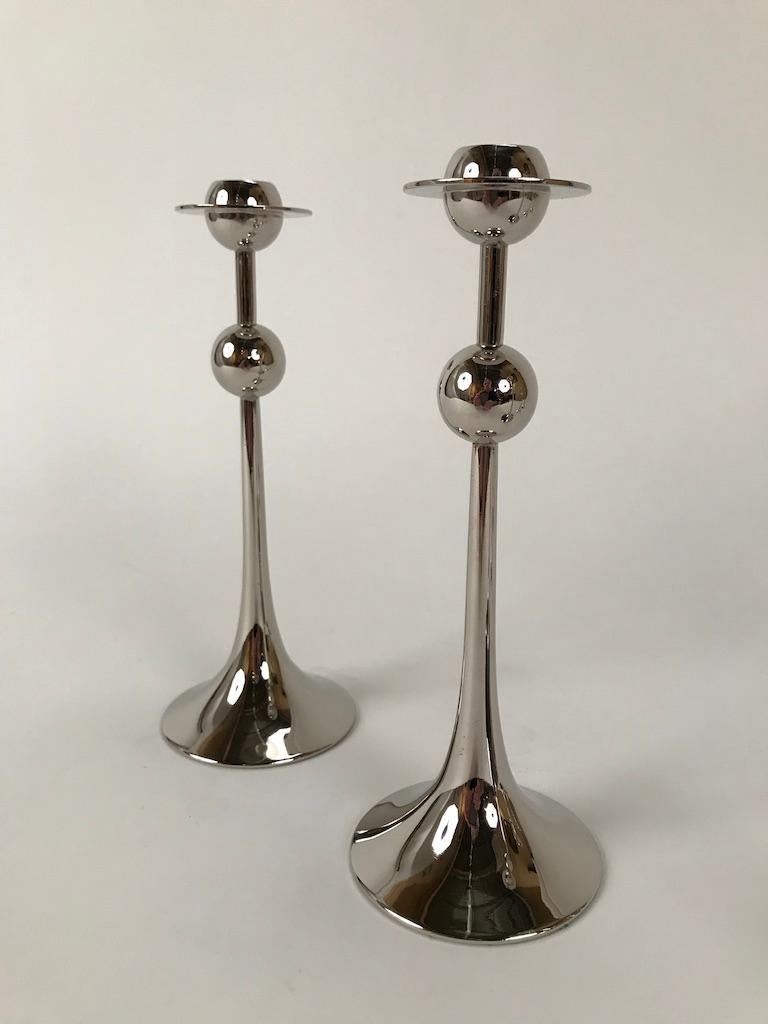 Swedish Modern Gense Saturnus Candleholders by Kjell Engman For Sale 2