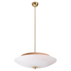 Lampada da soffitto moderna svedese in vetro, anni '50