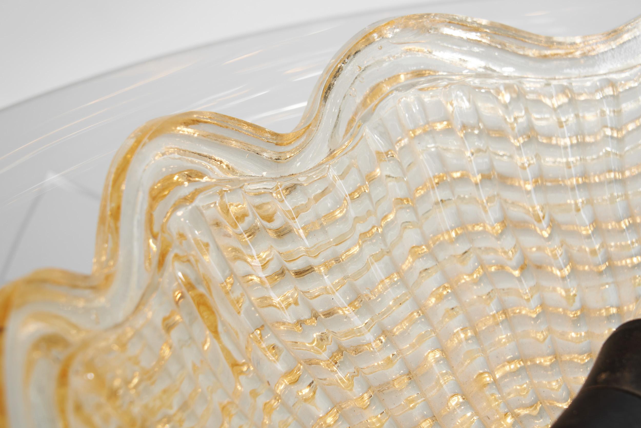 Swedish Modern Glass Ceiling Lamp by Orrefors, Sweden 1930s 12