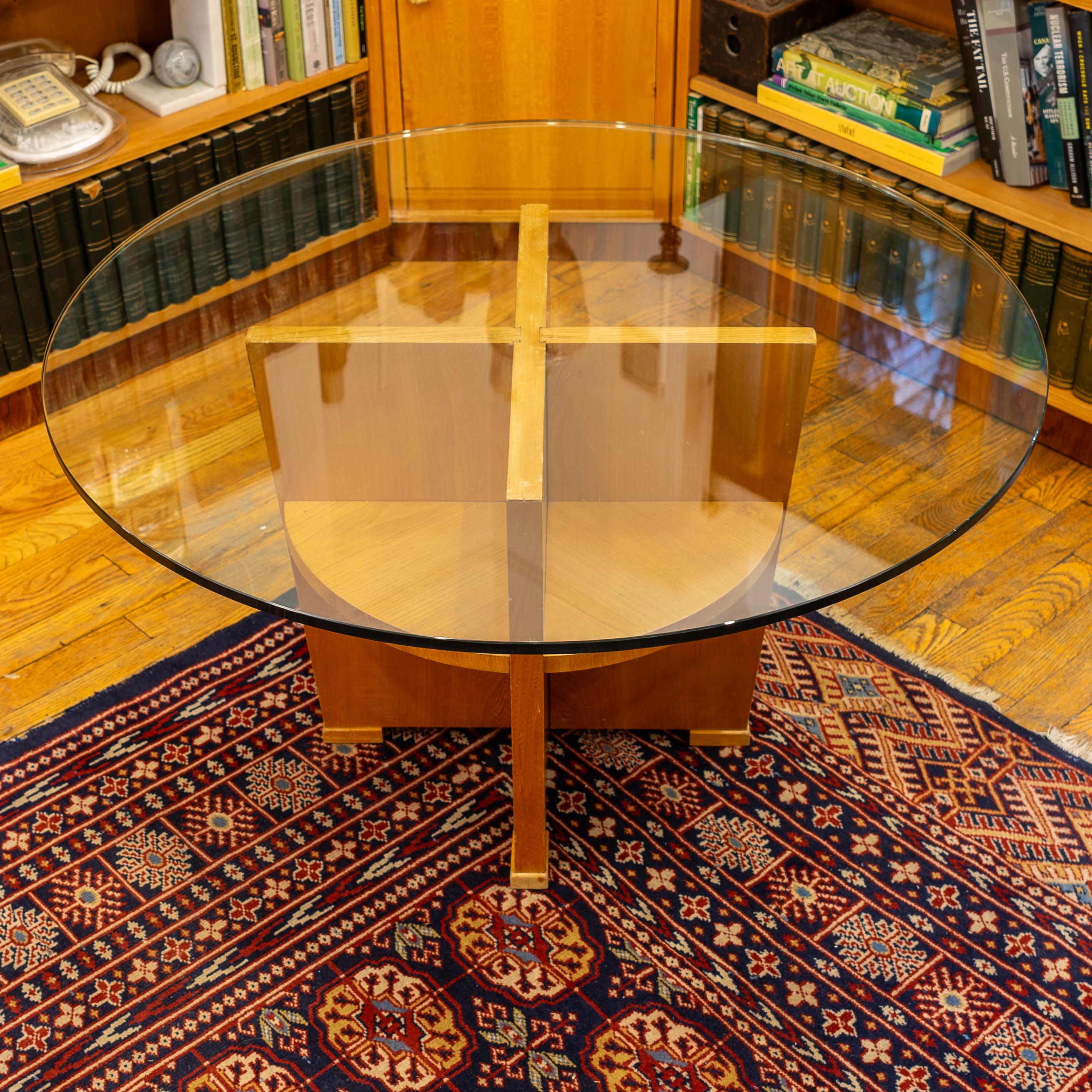 Schwedischer moderner Glas-Couchtisch aus Glas, Schweden 1960 im Angebot 3