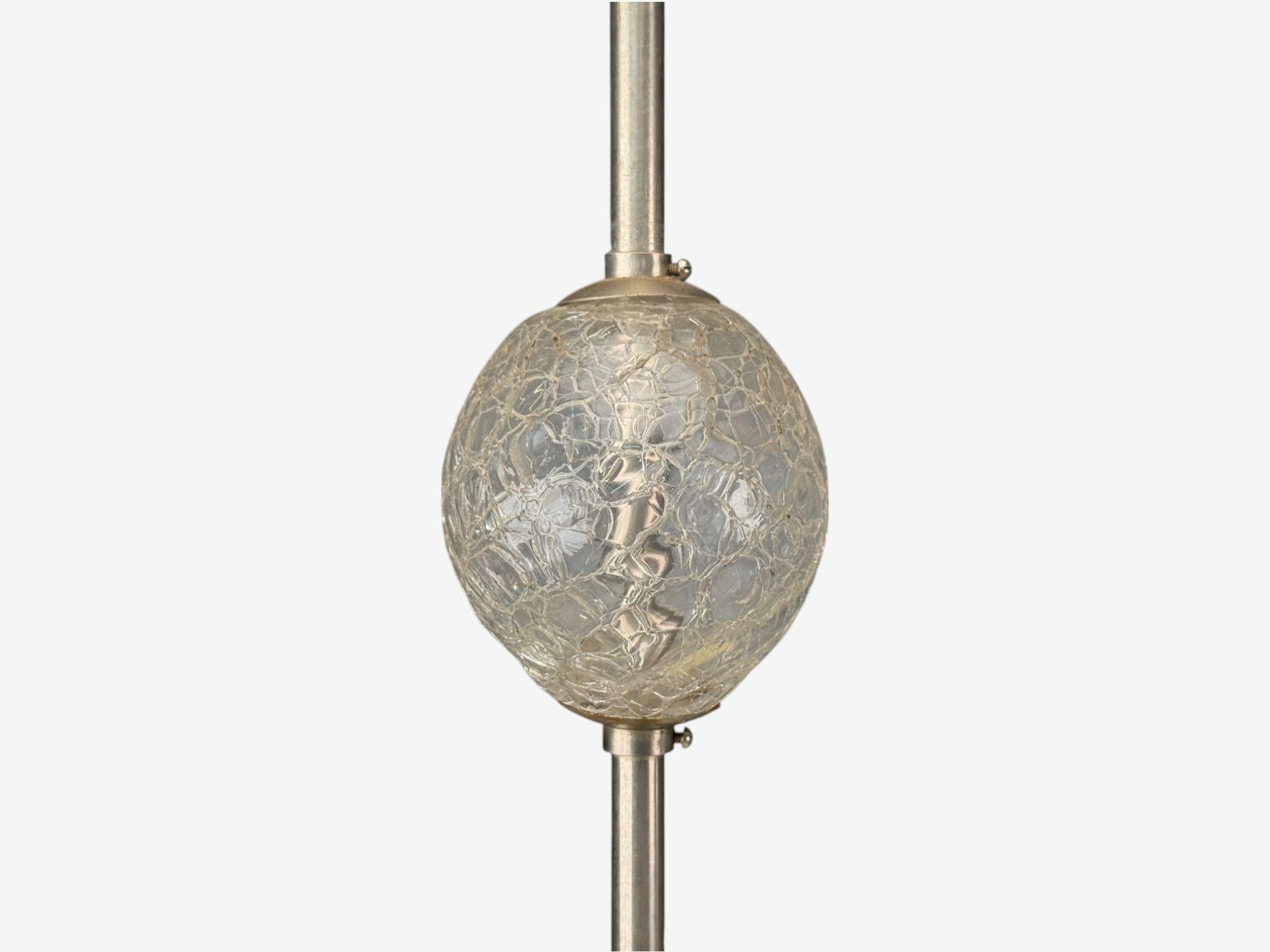 Lámpara colgante moderna sueca, cristal, metal, Suecia, años 40 Sueco en venta