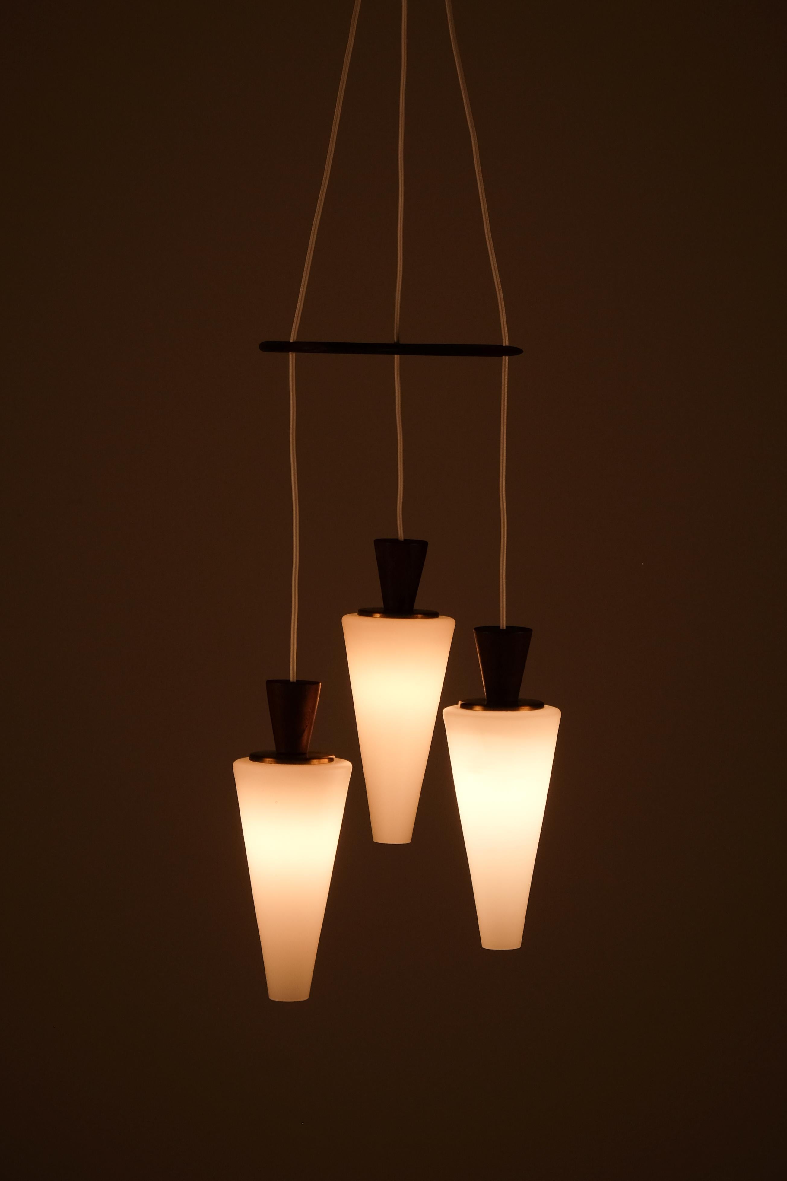Scandinavian Modern Swedish Modern glass pendant, 1950s For Sale
