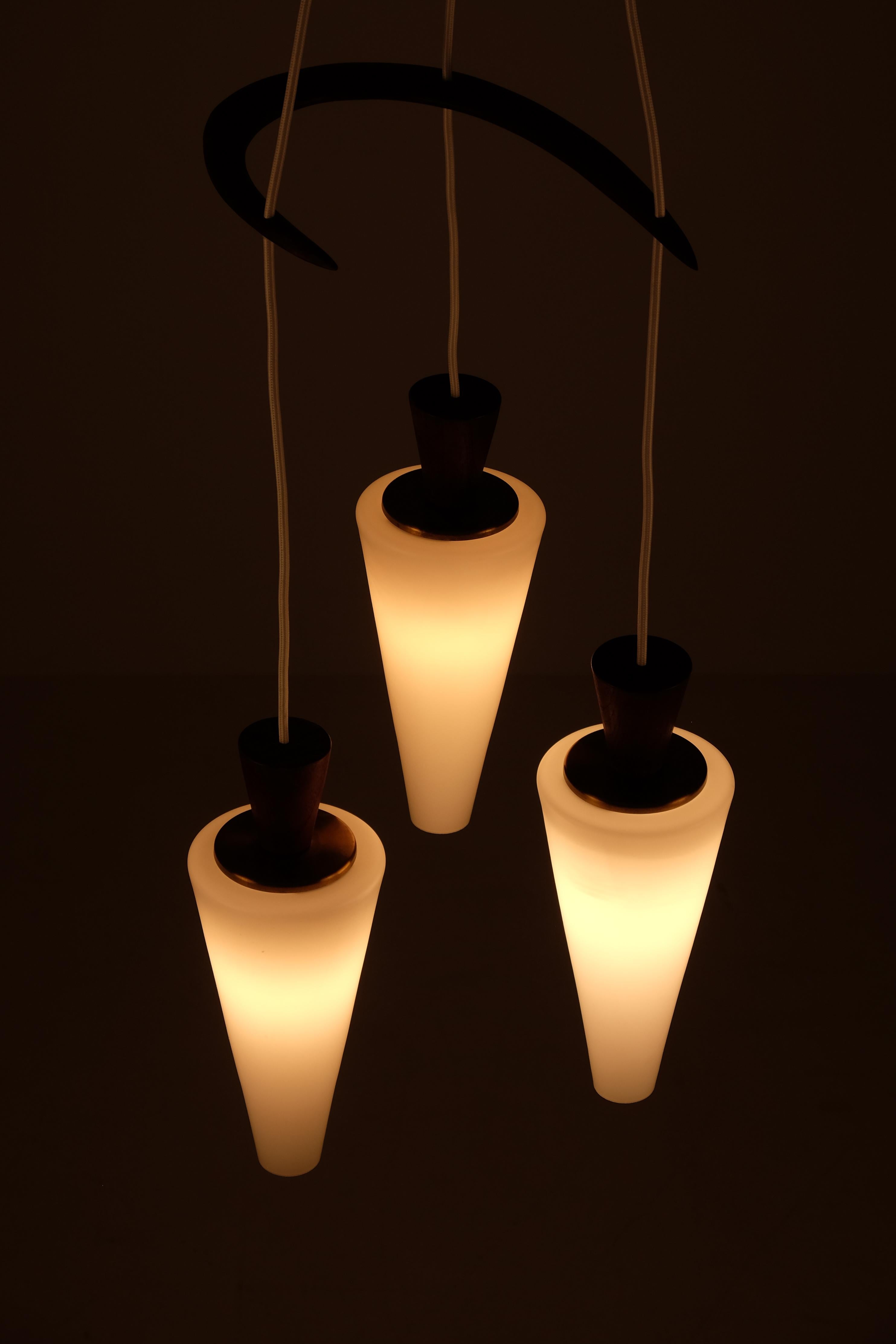 Swedish Modern glass pendant, 1950s For Sale 1