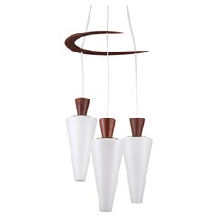 Swedish Modern glass pendant, 1950s
