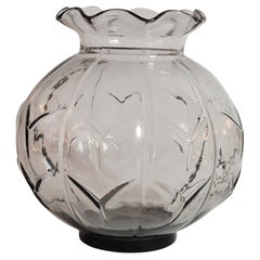 Schwedische moderne Glasvase, Modell Ove von Edvin Ollers für Elme Glasbruk, 1930er Jahre.