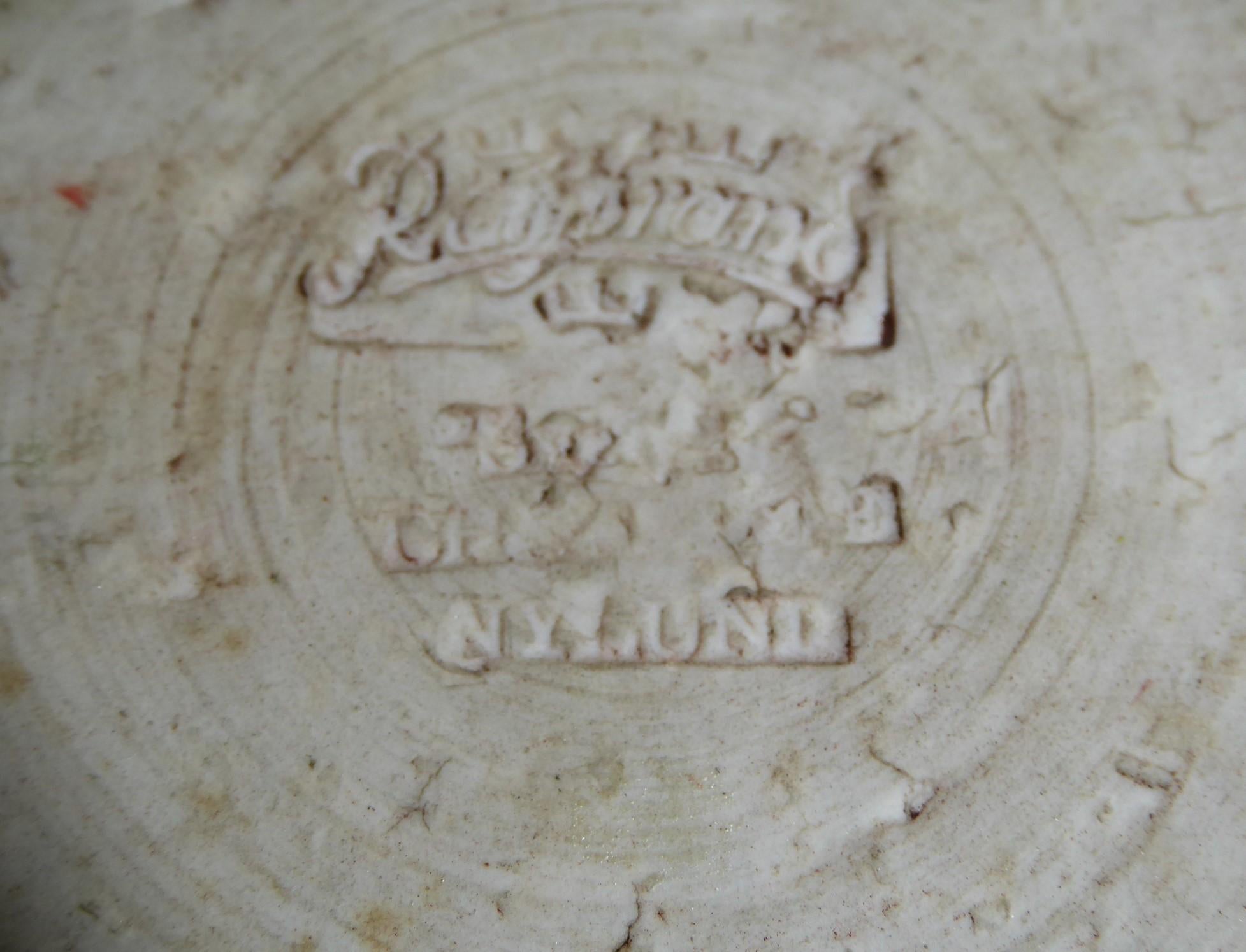 Gunnar Nylund vase chamotte en céramique jaune moutarde suédois moderne  pour Rörstrand en vente 3