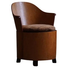 Swedish Modern, Hand Crafted Primitive Bentwood Stump Chair, Wabi Sabi, 1940s