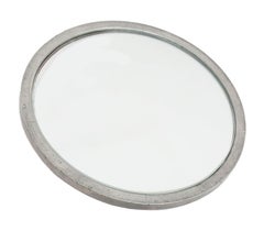 Swedish Modern Pewter Hand Mirror by Estrid Ericson, Firma Svenskt Tenn in 1930s