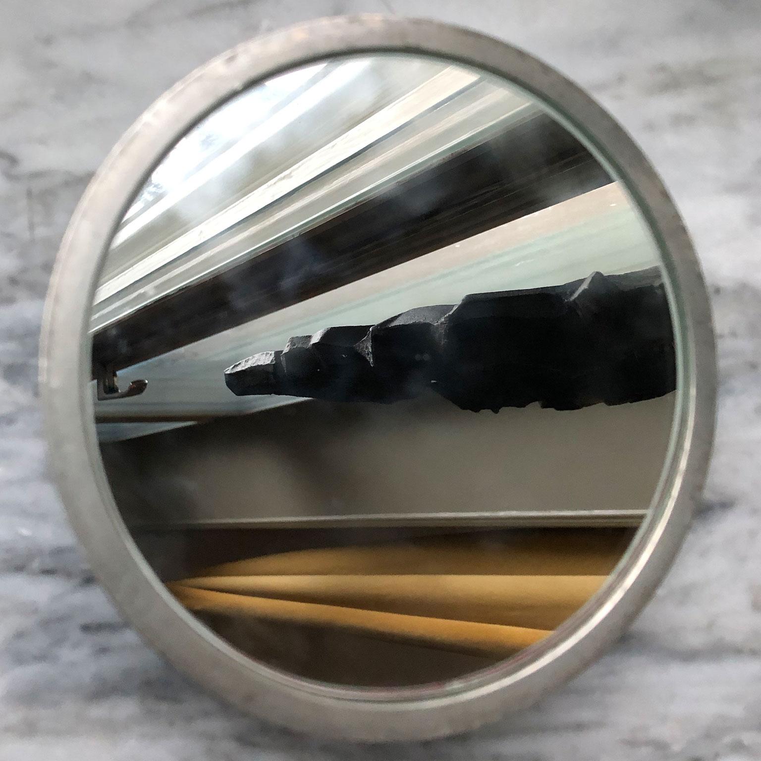 Swedish Modern Pewter Hand Mirror by Estrid Ericson, Firma Svenskt Tenn in 1930s For Sale 3