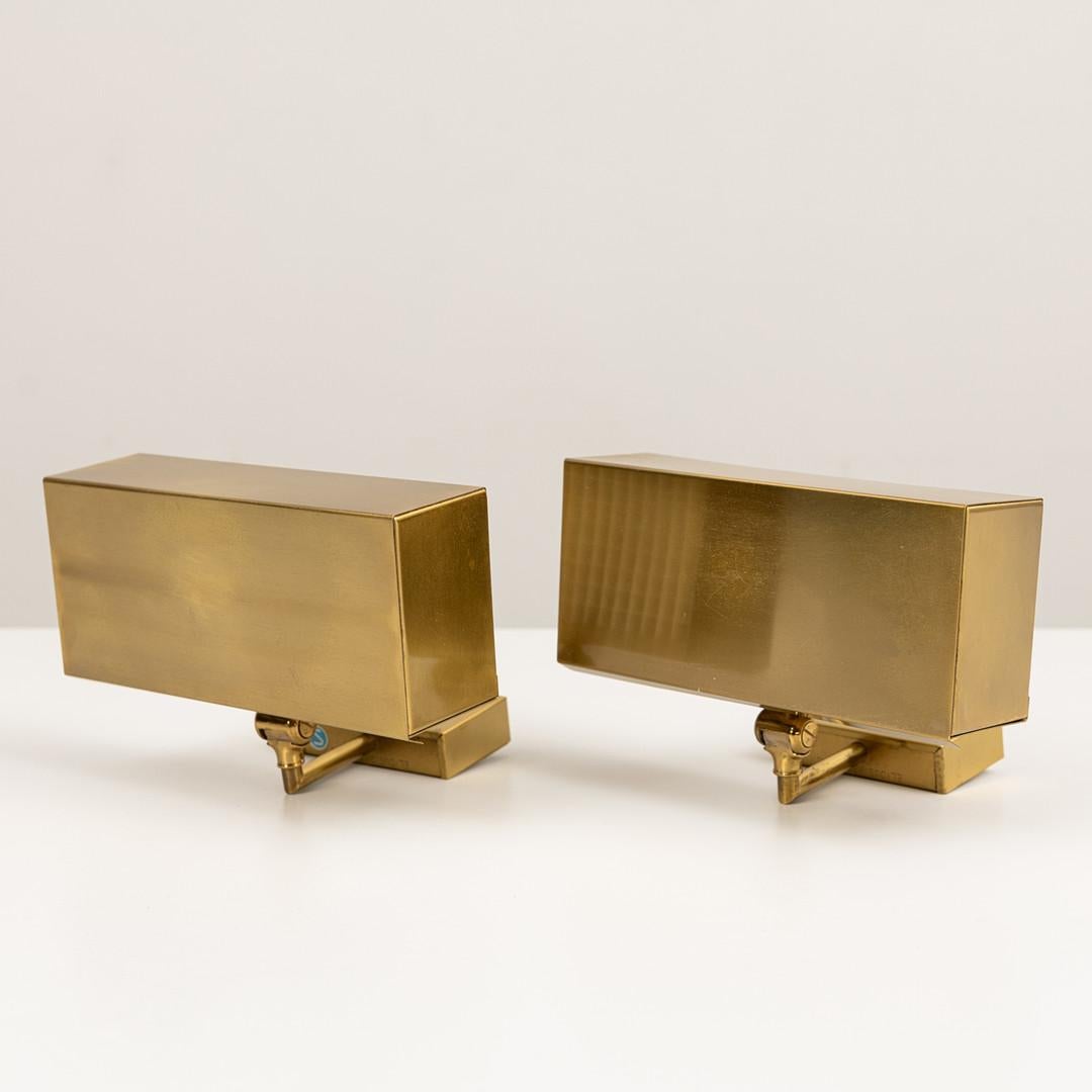 Ottone Coppia di applique in ottone in stile moderno svedese Hans-Agne Jakobsson 