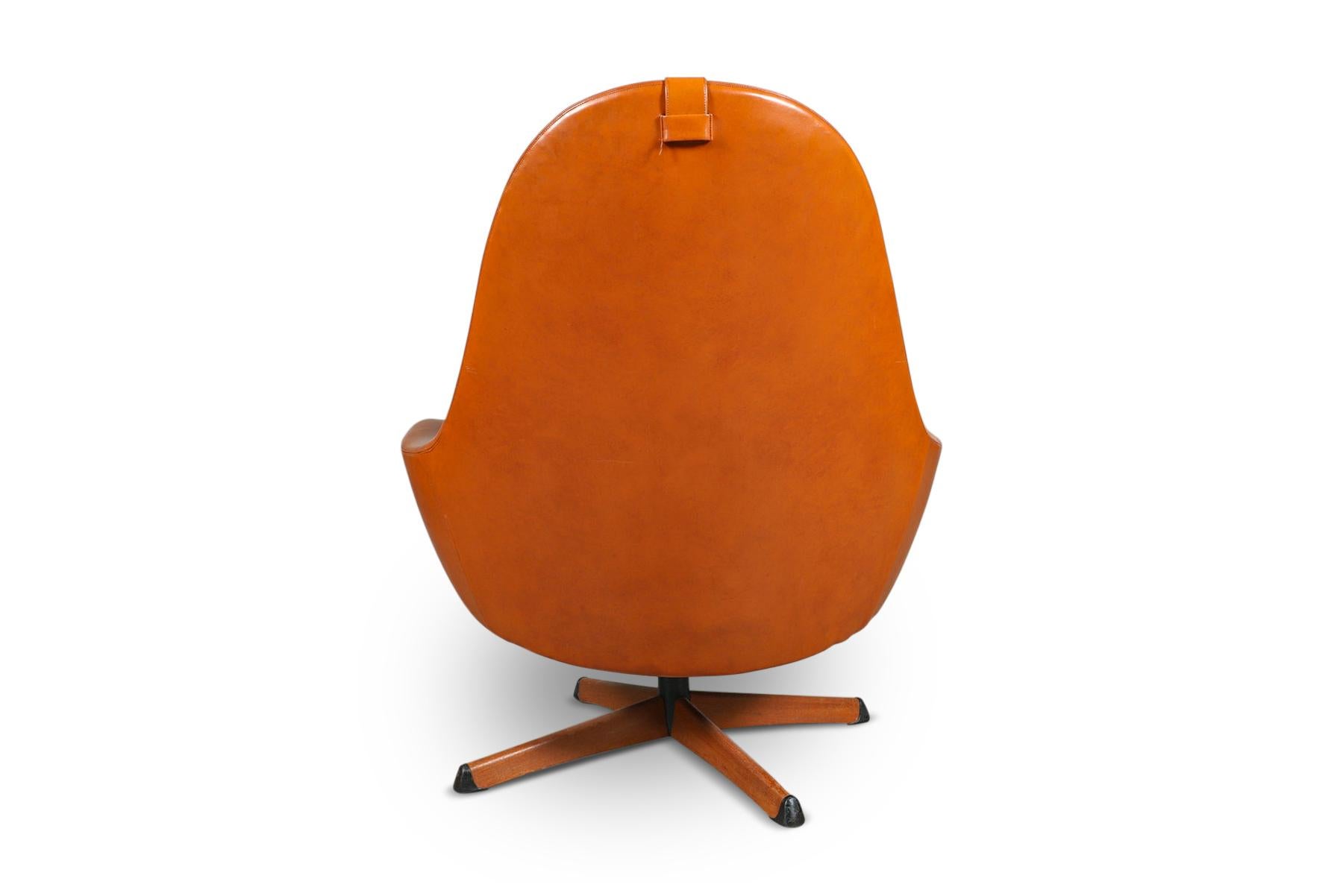 orange high back chair
