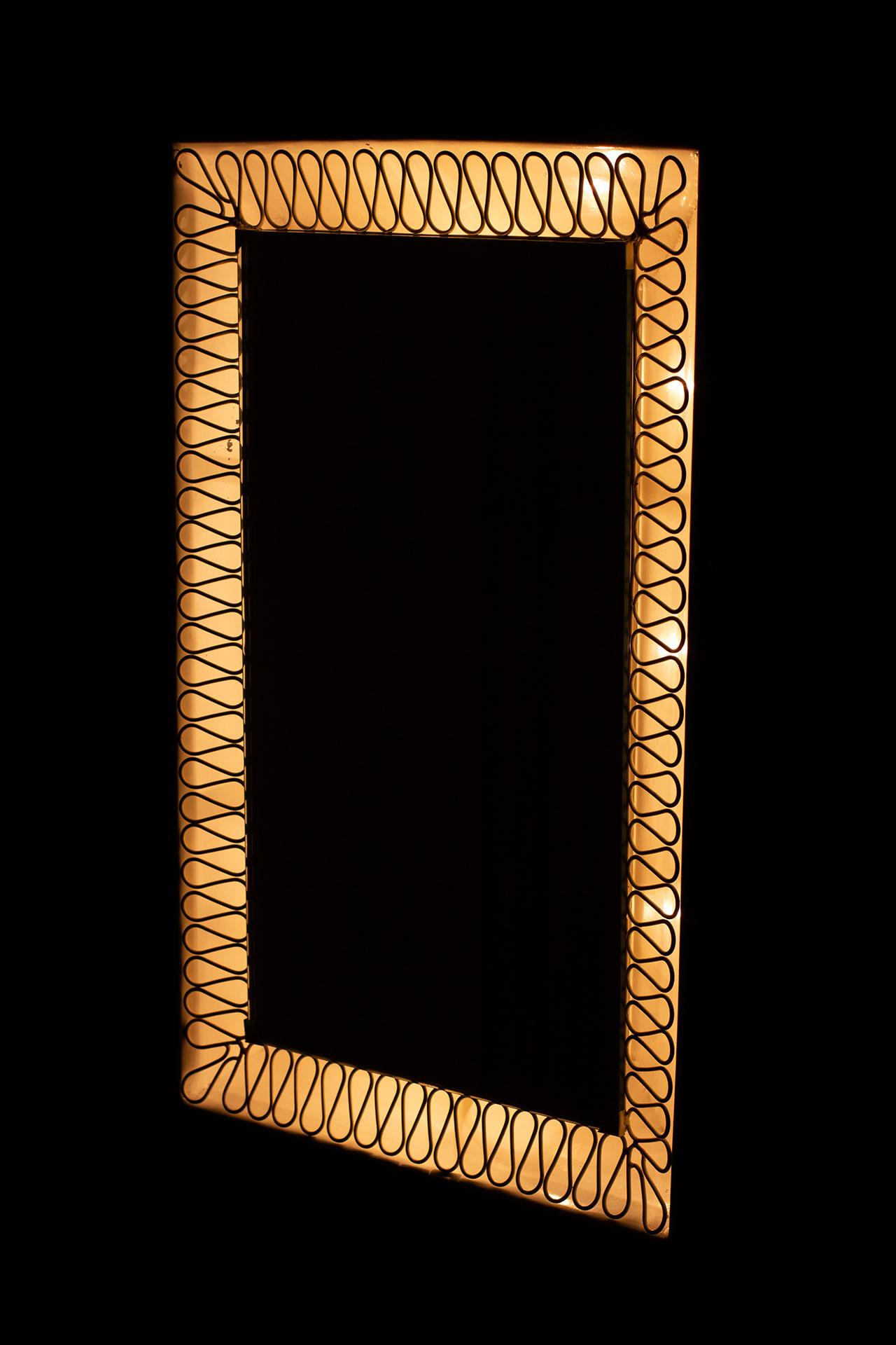 Swedish Modern Illuminated Mirror, 1940s For Sale 2