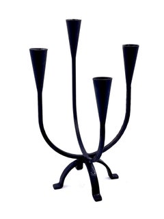Swedish Modern Iron Candle Holder Atomic Age