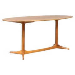 Table basse moderne suédoise Kerstin Hrlin Holmquist en teck et noyer des années 1950